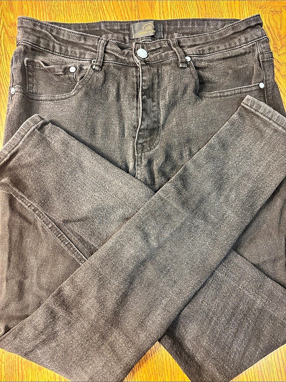 AGNES B. Gray Straight Leg Jeans